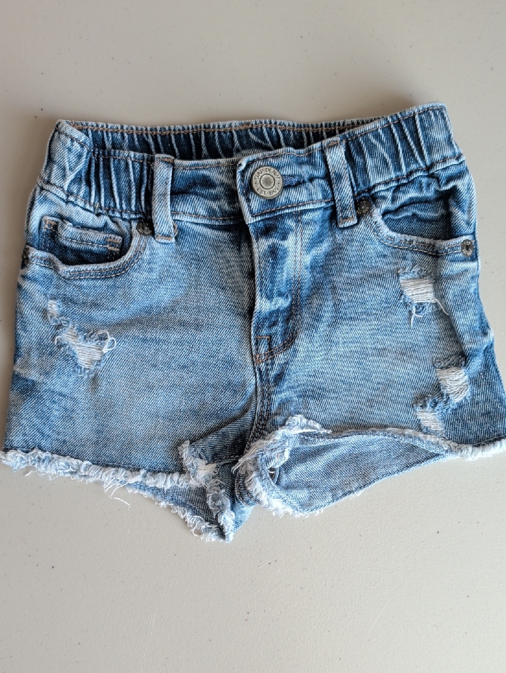 GAP Denim Lighy Blue Distressed Jean Shorts